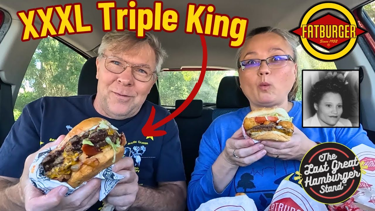 Fatburger XXXL Triple King & Jalapeno Popper Burgers, Poppers, Fat