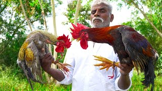 COUNTRY CHICKEN KATTU VARUVAL | Nattu Kozhi Kaattu Varuval | Village style | food fun village