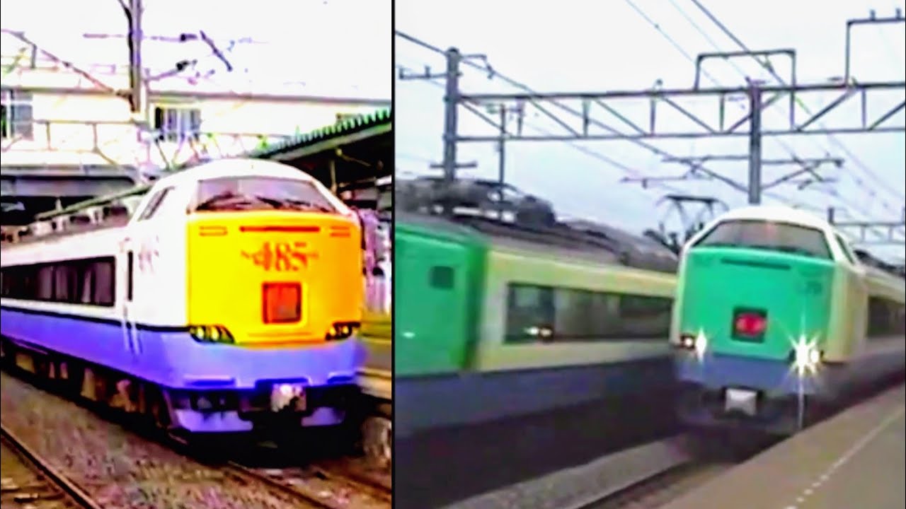 【JR西日本・東日本】485系、3000番台、北陸上沼色仕様、特急はくたか、高崎行き、&特急北越、金沢行き、&485系、3000番台、東北海道 ...