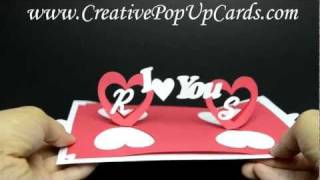 Valentines day Pop Up Card: Twisting Hearts
