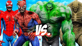 Hulk Zombie & Abomination Vs Spider-Man Zombie & Spider-Man Six Arms - Epic Superheroes War