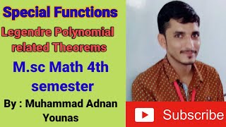 Theorem 3 and 4 proof about Legendre Polynomial