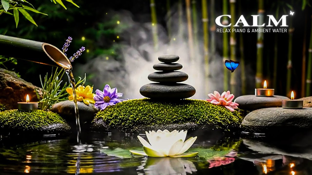 Peaceful Piano + Soothing Water Sounds 🌿 Relaxing Piano Music for Anxiety & Inner Peace