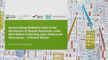 Joint Institutes NEC Seminar Series: Synchronising Mediation and NEC4 Resolving Disputes Mechanism