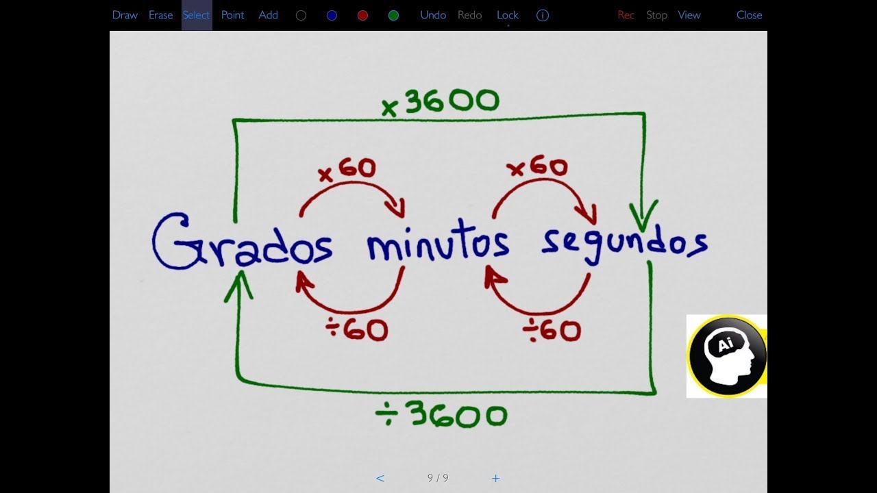 Conversión de un grado a minutos y segundos YouTube