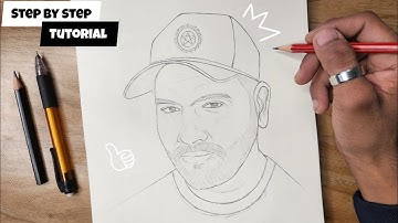 How To Draw Rohit Sharma Step By Step Drawing Tutorial @AjArts03
