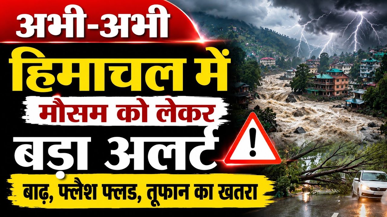 अभी-अभी हिमाचल में मौसम को लेकर बड़ा अलर्ट जारी || Himachal News || Himachal Weather News ||