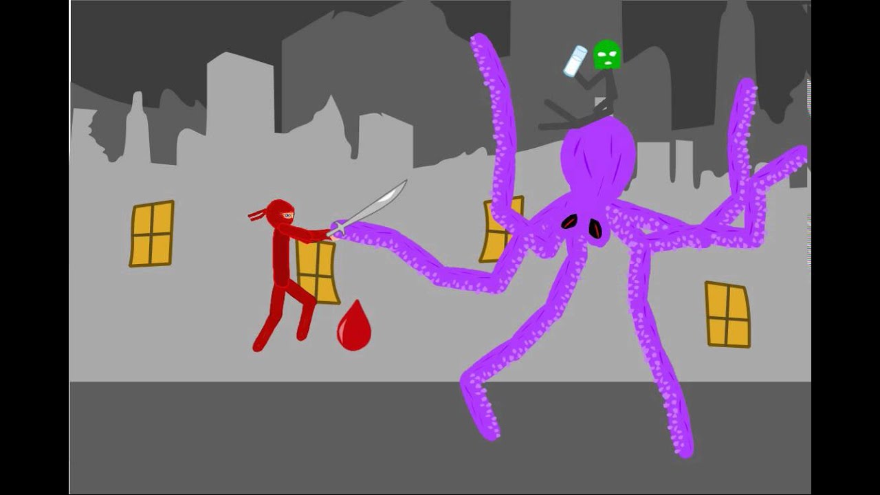 Безумные бои #1- мама кракен VS ниндзя