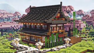 🌺มายคราฟ สอนสร้างบ้านสไตล์ญี่ปุ่นสองชั้นแบบ🌺ง่ายๆ | 🌸Minecraft Build Japanese house tutorial🌸