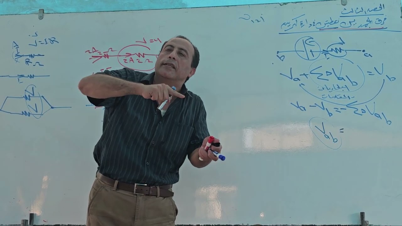 الحصة الثالثة الجزء الأول فرق الجهد بين نقطتين توجيهي فيزياء 2006