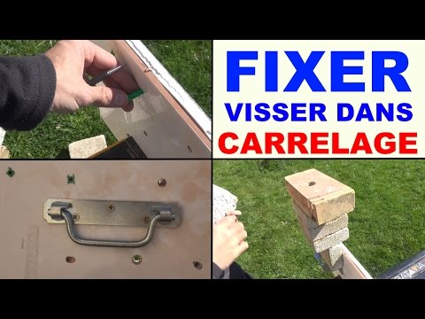 fixer dans du carrelage, visser (test de cheville mur plein+carrelage+placo plaque de plaque, ba13)