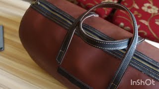 (FREE PDF PATTERN) HANDSTITCHING a Leather Travel/ Duffle bag from SCRATCH
