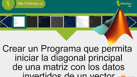 arrays – matLab (diagonal principal datos invertidos)