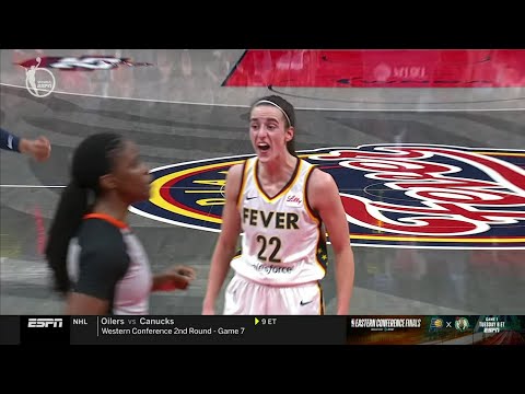 Technical On Caitlin Clark, Yelling At Ref F-Ing Foul x No Foul Call | Indiana Fever Wnba