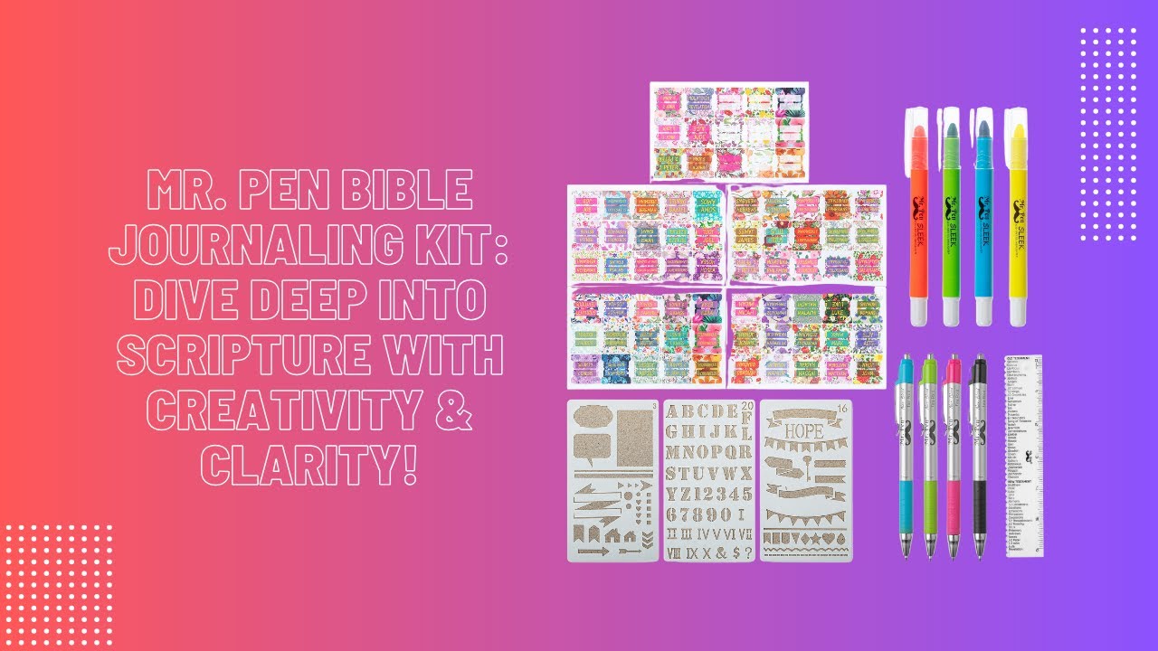 Mr. Pen Bible Journaling Kit: Dive Deep into Scripture with Creativity &  Clarity! 