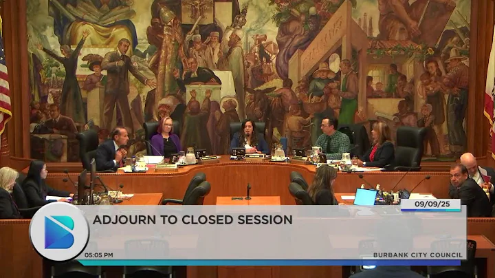 Burbank City Council Closed Session Meeting - September 9, 2025