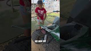 His new toy #itzkhel #ride  #atvride #4wheel  #plslikesubscribe #guam #shorts #subscribe