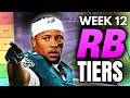 Week 12 Fantasy Football RB Tiers Revealed! | Lineup Advice