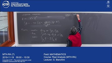 Real Analysis (MTH-RA) Lecture 7