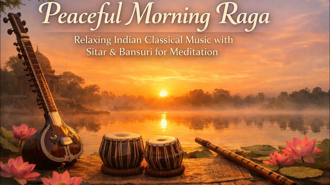 Peaceful Morning Raga | Relaxing Indian Classical Music with Sitar & Bansuri for Meditation