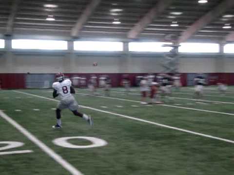 Alabama running backs, receivers practice