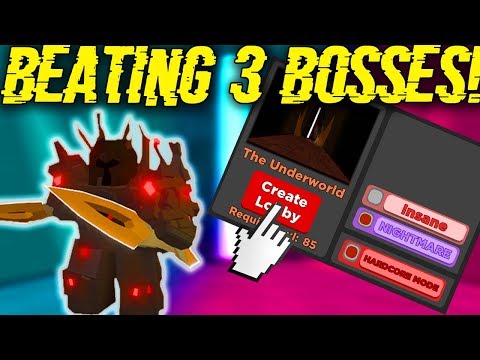 Defeating All 3 New Bosses In Hardcore In The Underworld Roblox Dungeon Quest Youtube - i carried people in the new underworld dungeon roblox dungeon
