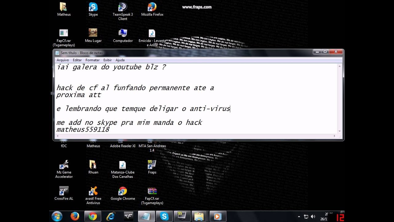 hack de cf al permanente link de download na descriçao