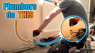 How PLUMBERS Install A Radiator WITHOUT Draining Down