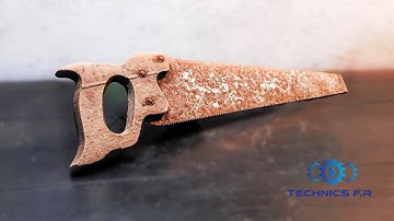 Rusty Hand Saw Restoration - Deep Rust Removal