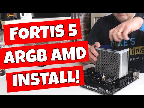 How To Install SilentiumPC Fortis 5 ARGB SPC308 CPU Cooler AMD AM4 Platform