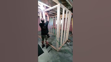 How to build walls in a basement. #howtobuild #basementfinish #basementframing #wallframing #build