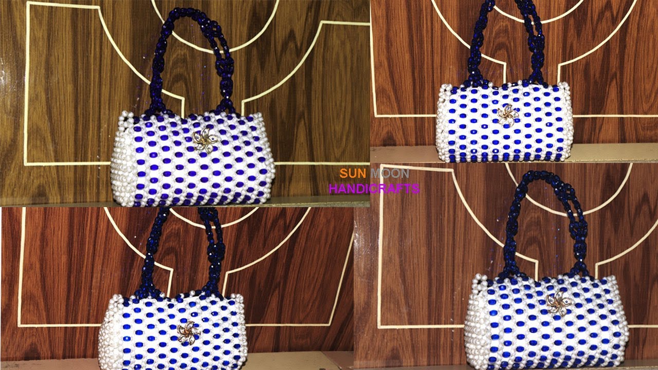 পুতির পার্টি ব্যাগ/How to make beaded party bag/putir bag/beaded hand bag/easy tutorial beaded bag
