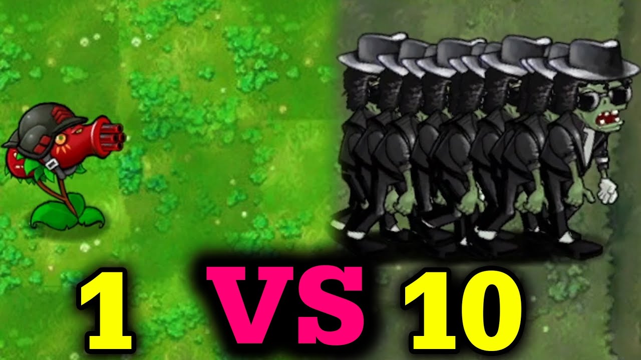 PvZ Fusion: 1 Collateral Damage Plant vs 10 Zombies! - YouTube