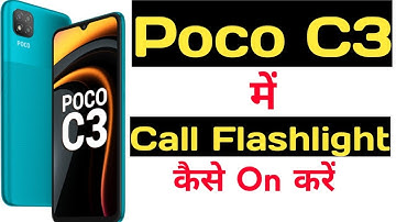 How to on call flashlight feature on poco c3 || Poco c3 me call flash kaise on kare ||