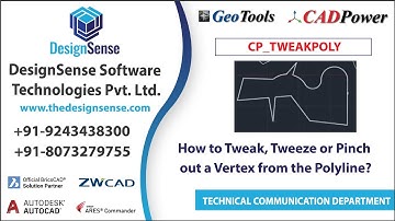 How to Tweak, Tweeze or Pinch out a Vertex from the Polyline? | CADPower Tutorials | CP_TWEAKPOLY
