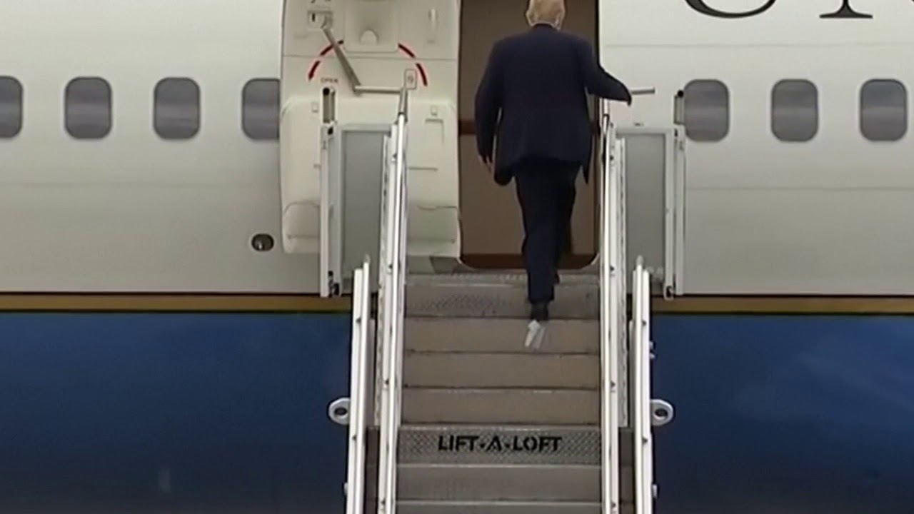 What's on Trump's shoe? newspaper mockup