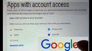 Remove access / unlink Sites and Apps that have access to your Google account
