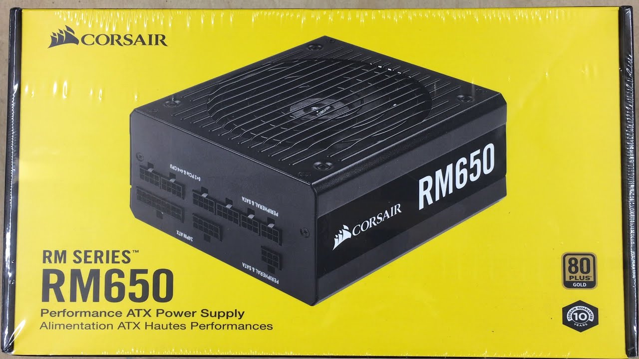 Corsair RM Series RM650 PSU Unboxing & Overview Plus Gold, 650W Modular ATX Power Supply - YouTube