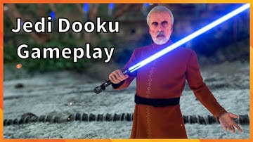 Jedi Dooku Gameplay Star Wars Battlefront 2