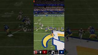 Blake Corum gets wide open on the outside and goes all the way for a touchdown #rams #madden #nfl