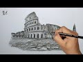 How to draw the COLOSSEUM step by step / drawing Rome colosseum / draw amphitheater Mp3 Song