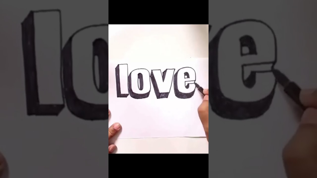 Drawing Floating 3D Text | A Tutorial for Artists