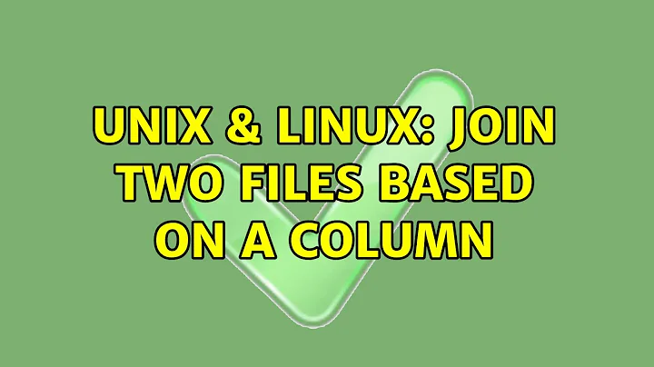 Unix & Linux: Join two files based on a column
