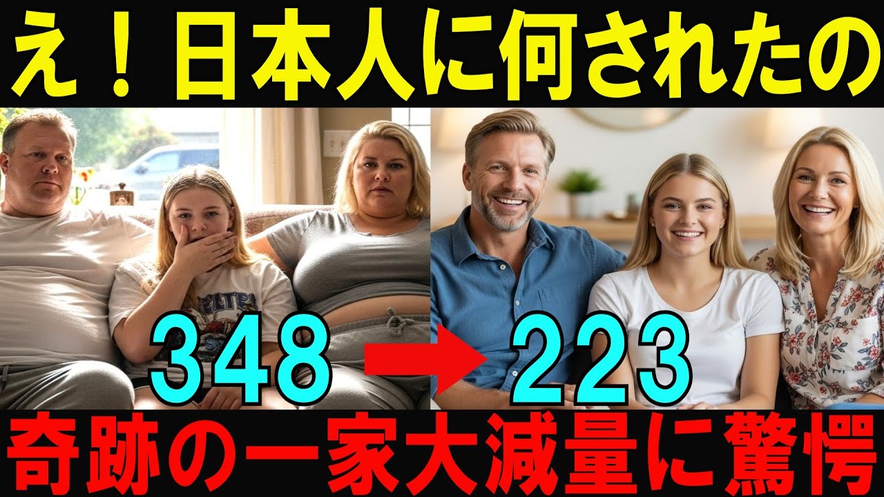 【海外の反応】「え！日本人に何されたの？」心臓発作で倒れた131kgの父親を日本人留学生が○〇で救った結果、家族3人で125kgの奇跡のダイエット成功に世界が驚愕【日本称賛】