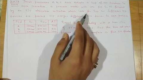 GATE 2014 | Iterations | CPU Time | Round Robin Scheduling