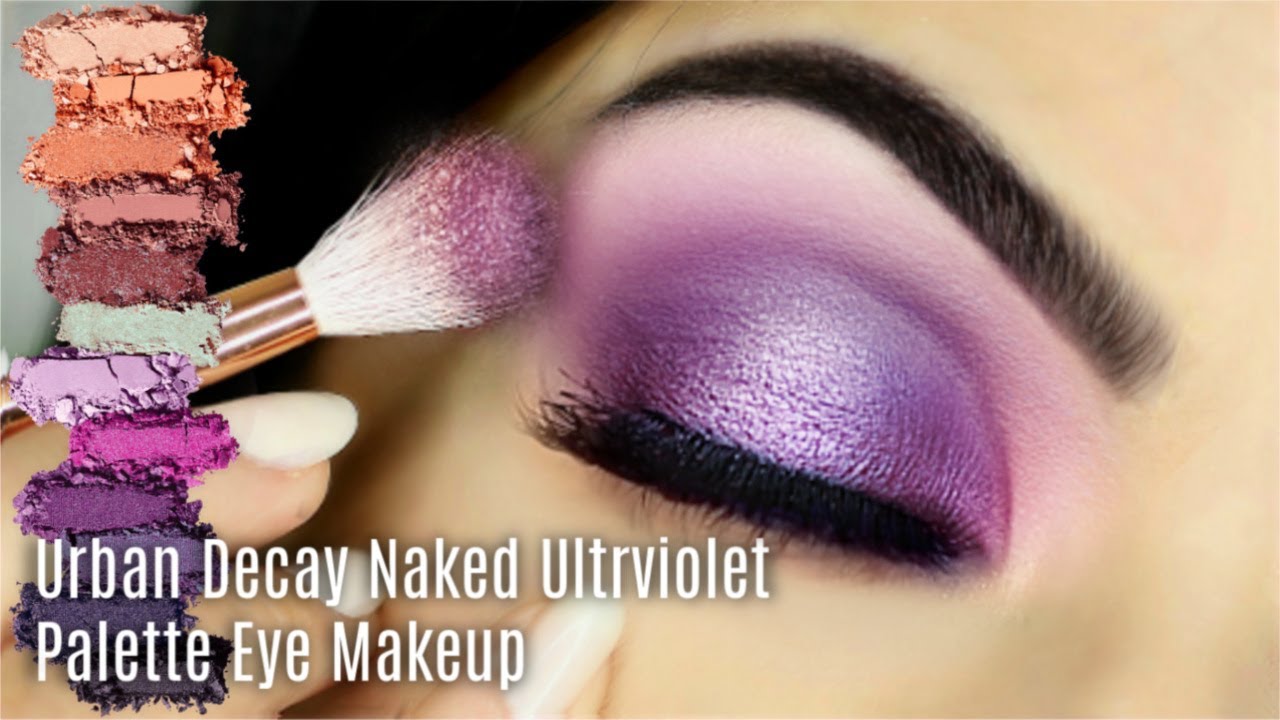 Урок макияжа глаз с использованием палетки Urban Decay Naked Ultra Violet | Фиолетовые дымчатые г...