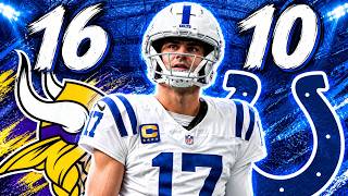 COLTS LOSE TO THE VIKINGS IN TIGHT GAME | DANIEL JONES CONTINUES TO COST THE TEAM!