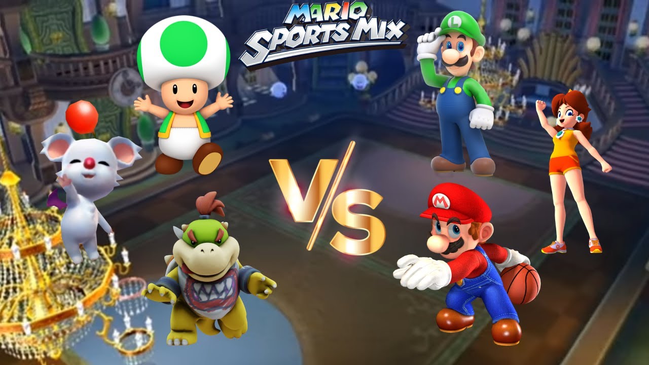 Mario Sports Mix Basketball: Team Green Toad vs Team Luigi - YouTube