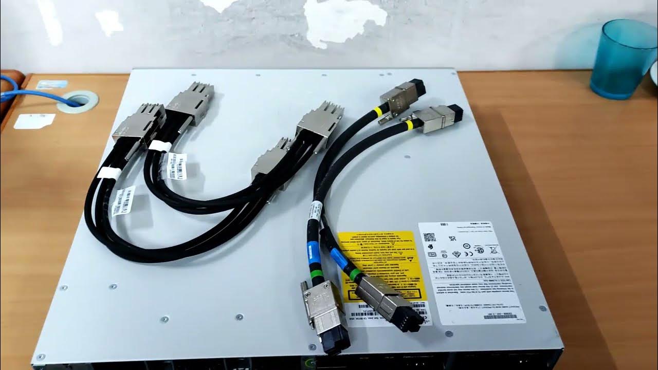 Overview Cisco 9300 and connecting stack cable - YouTube