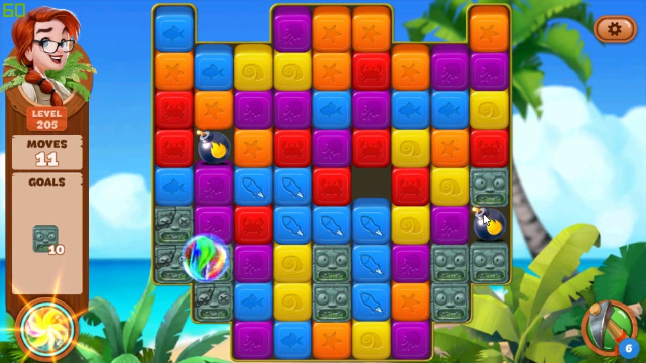 Lost Island Blast Adventure level 205